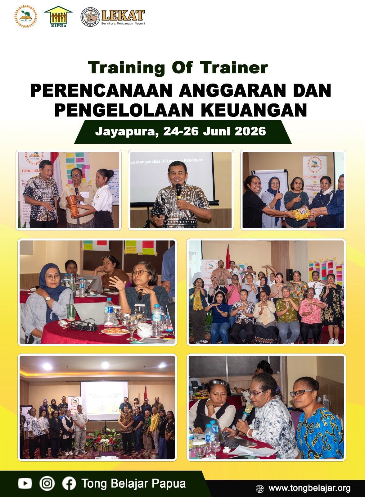 Tong Belajar Perkuat Kapasitas Simpul melalui Training of Trainers Pengelolaan Keuangan OMS di Tanah Papua